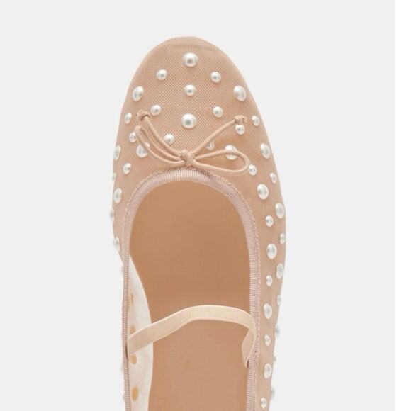 Dolce Vita Cadel Ballet Flat Cadel Imitation blush Pearl Mary Jane Sz 9 NWT - Picture 2 of 8